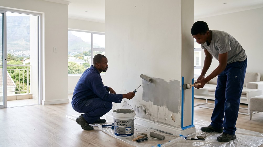 Damp proofing treatment on a Newlands home, Cape Town
